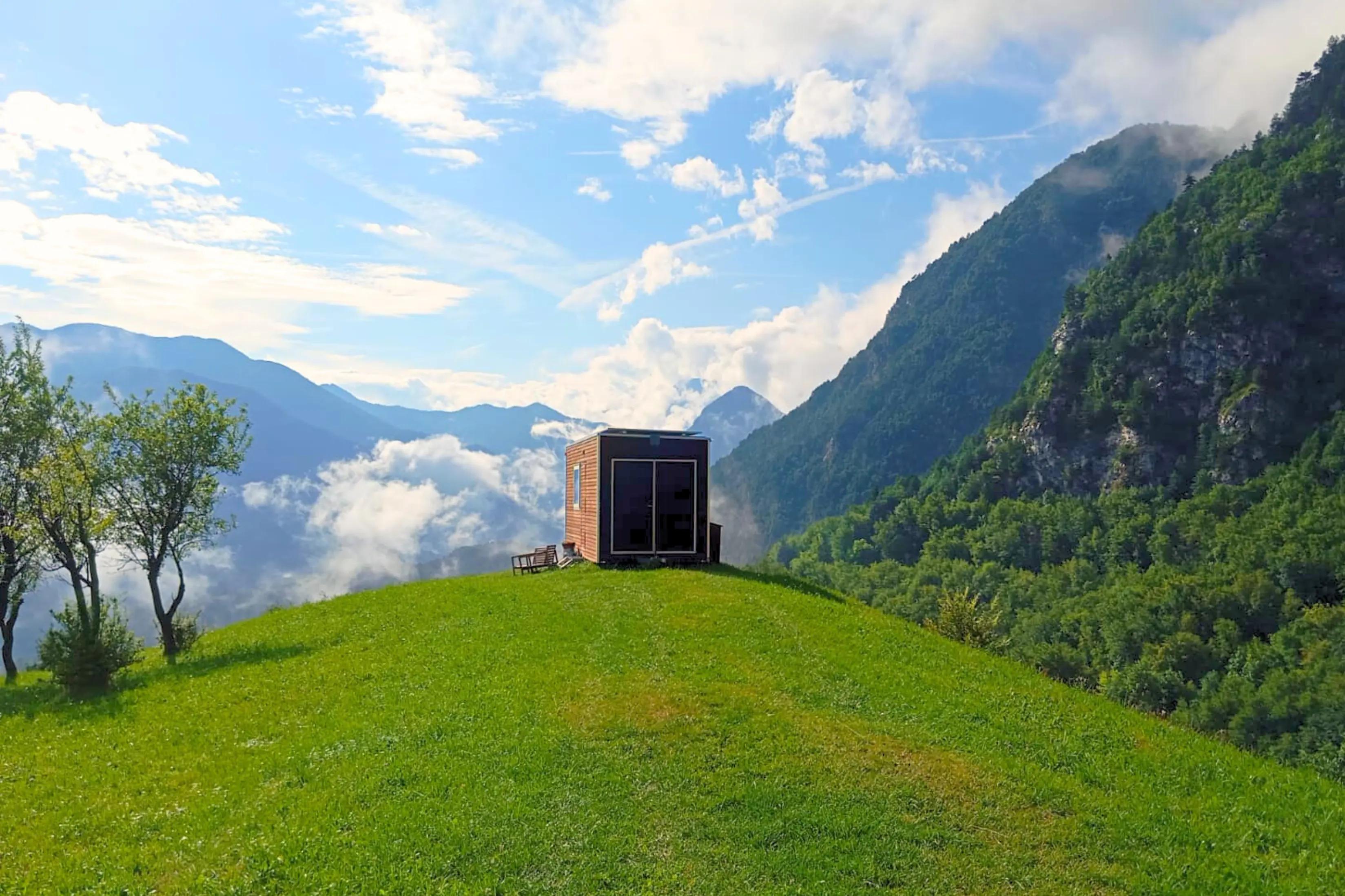 Panoramahütte in den Karnischen Voralpen im Val d'Arzino