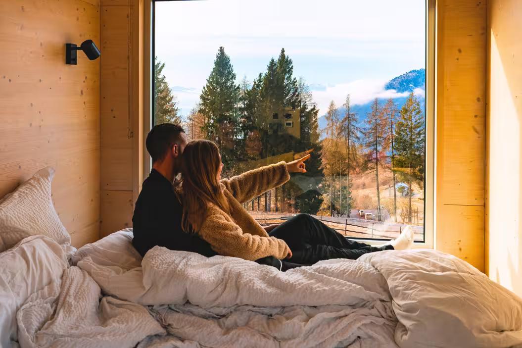 vista casetta panoramica sulle dolomiti a cima lan