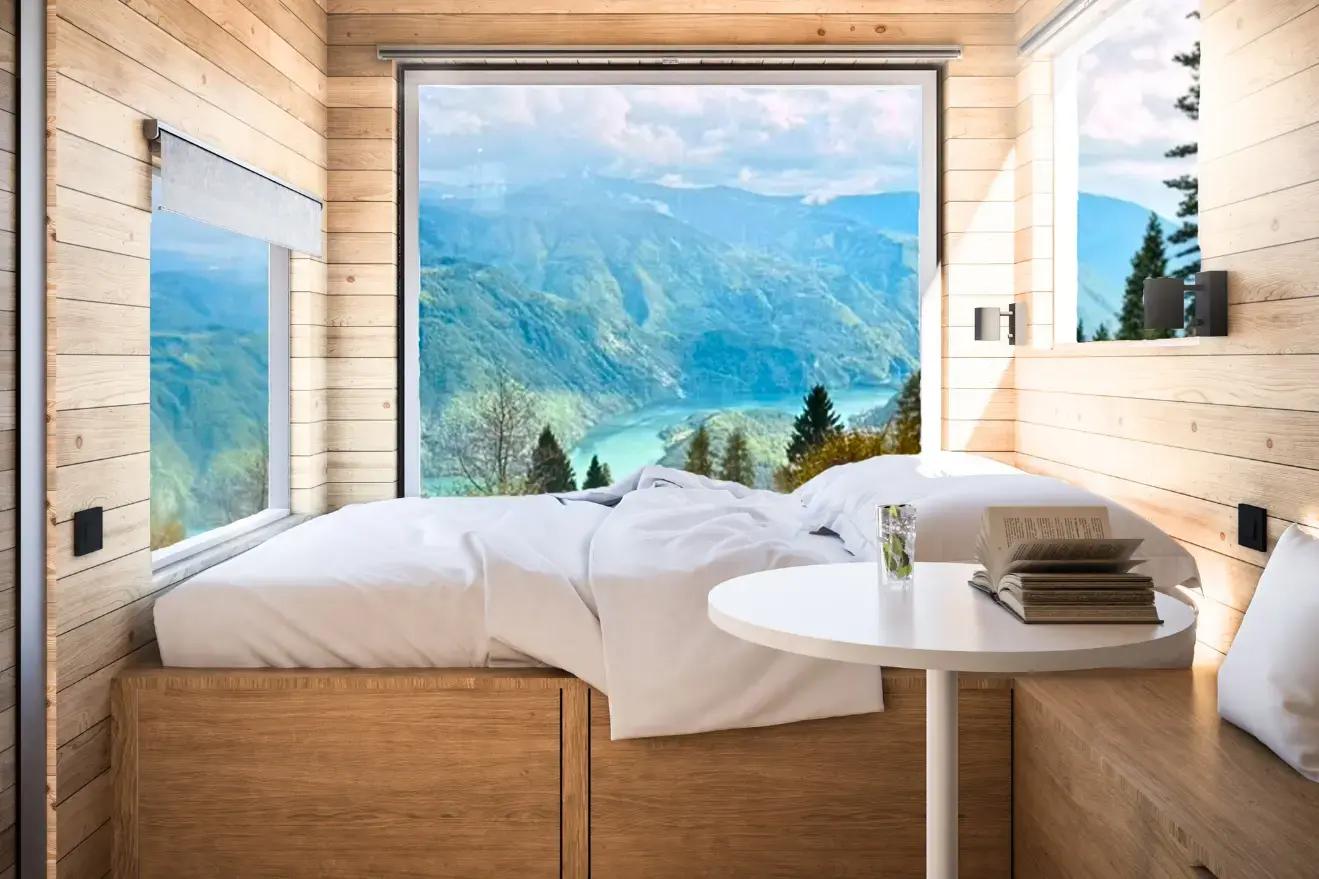 interni della casetta iris a cima lan vicino ad arsie