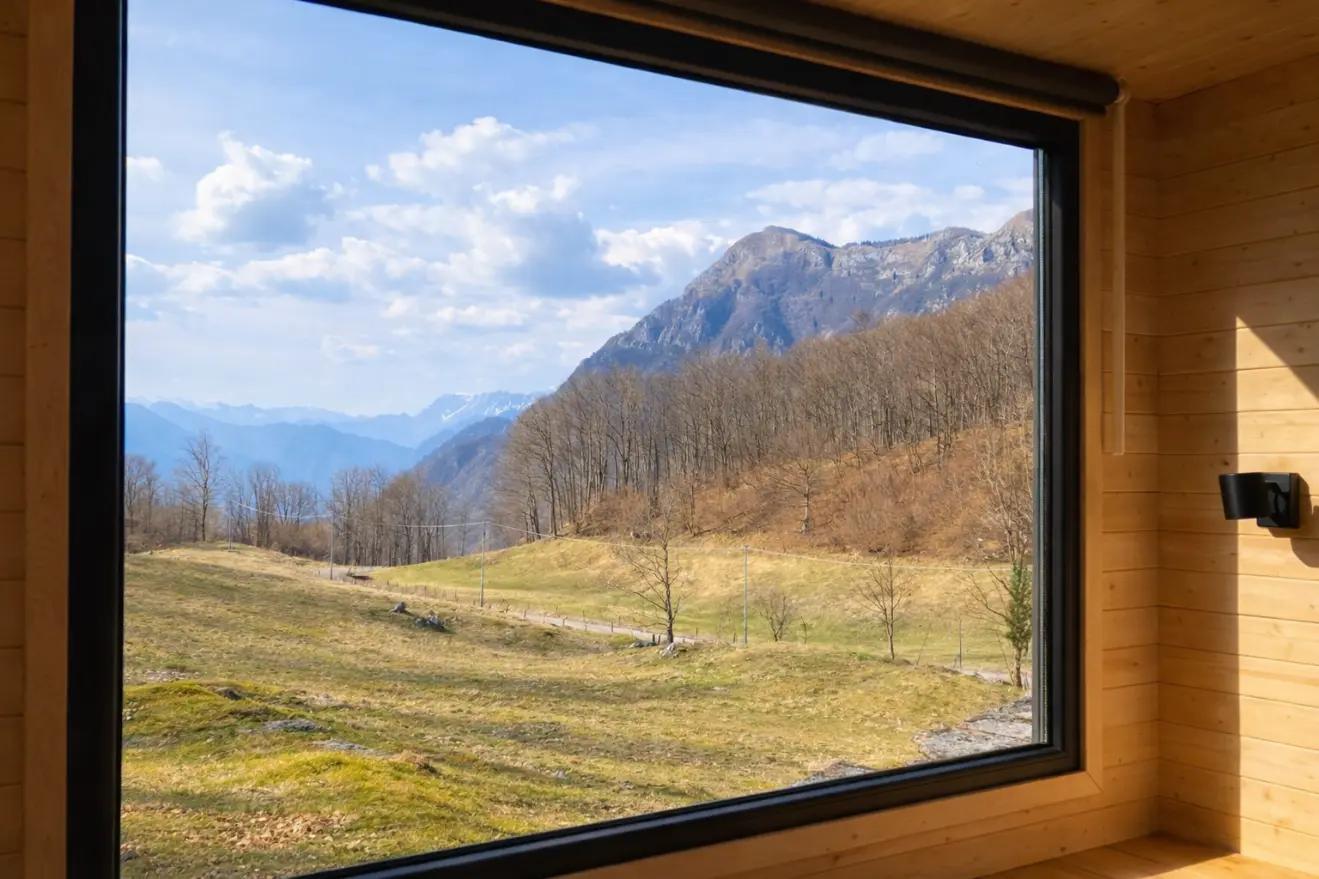 View from the tiny house with garden near Val d’Arzino, in the province of Udine