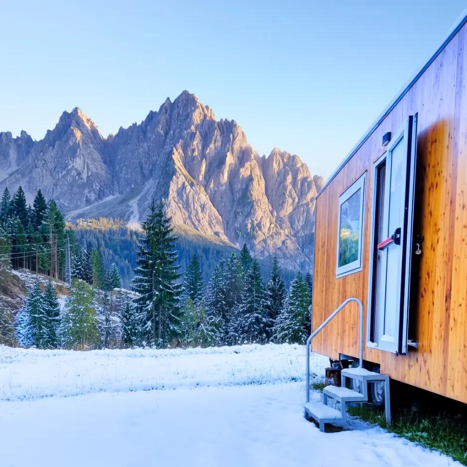 tiny house per un viaggio nella natura in Italia, a sappada, sulle dolomiti